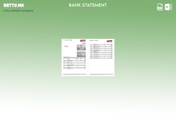 модерен стил на Обединетото Кралство метро банкарски изводи на деловните сметки 